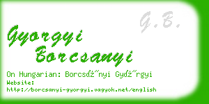 gyorgyi borcsanyi business card